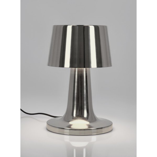 Метална LED настолна лампа в сребрист цвят с метален абажур (височина 51 cm) Turner – Bizzotto-image-1