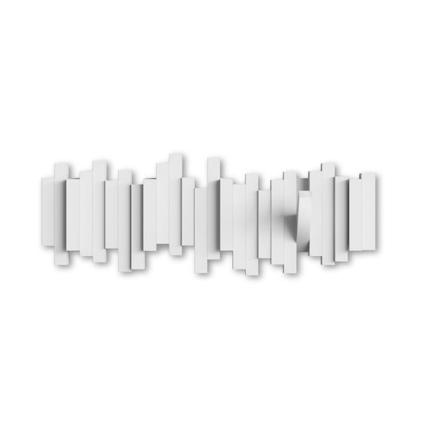 Бяла пластмасова закачалка за стена Sticks - Umbra