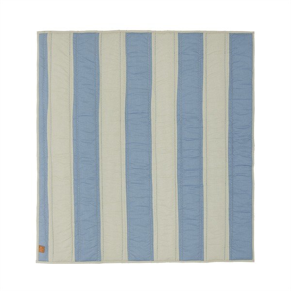 Синьо /кремаво детско килимче за игра 130x140 cm Striped – OYOY Mini