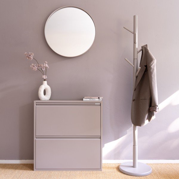 Кафяво-сива метална накланяща се стойка за обувки 75x77,5x22,5 cm Billy – Spinder Design-image-1