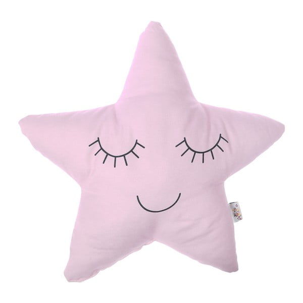 Светлорозова бебешка възглавница с памук Mike & Co. NEW YORK Възглавница играчка звезда, 35 x 35 cm - Mike & Co. NEW YORK