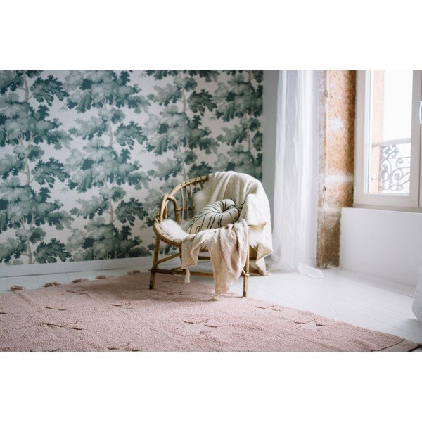 Розов ръчно изработен памучен детски килим подходящ за пране 120x175 cm Hippy Stars Vinatge Nude – Lorena Canals-image-4