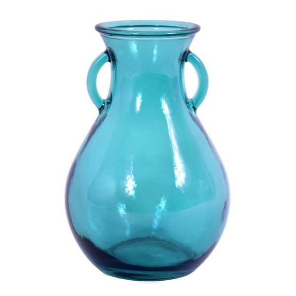Skleněná váza z recyklovaného skla Ego Dekor Cantaro Aqua, 2,15 l