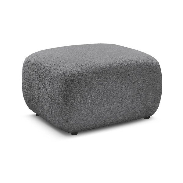 Сива табуретка  от прежда с примки от букле Montaigne – Bobochic Paris