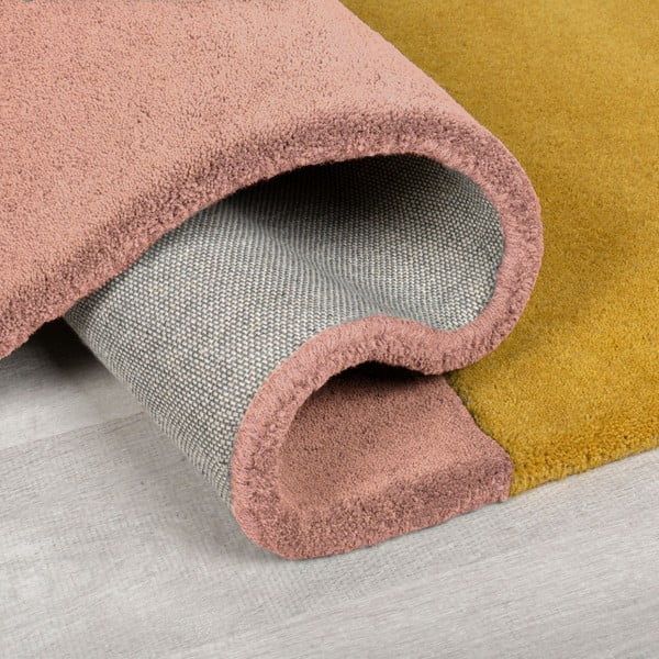 Син ръчно изработен вълнен килим 120x180 cm Lozenge Bright Multi – Flair Rugs-image-3