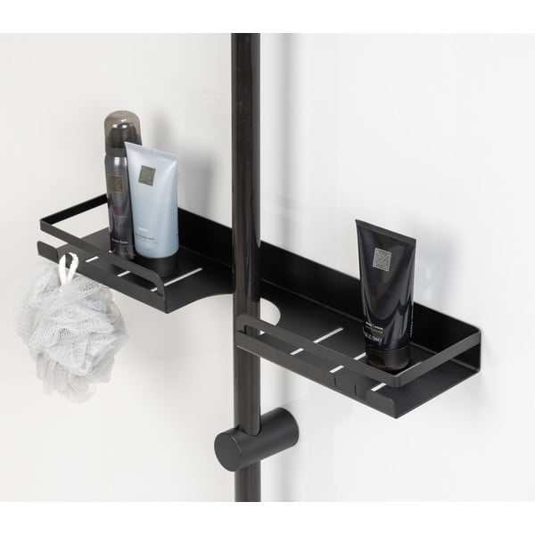 Черна неръждаема стомана, самоносеща се полица за баня Altarella - Wenko-image-1