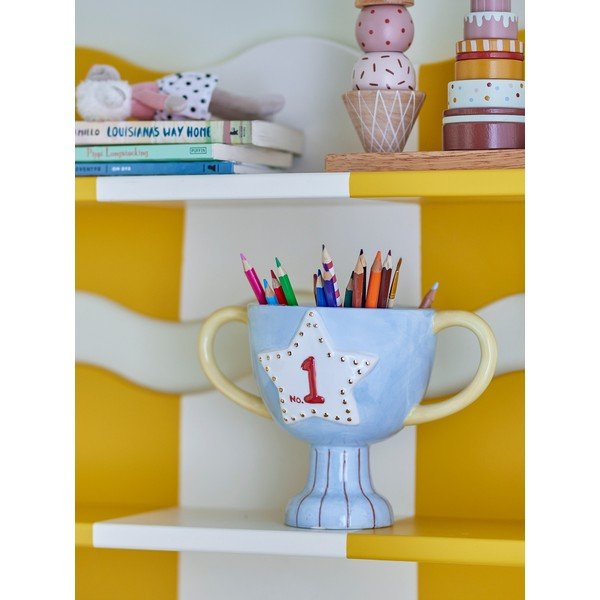 Керамично ръчно рисувано покритие за кашпа Trophy – Bloomingville Mini-image-1