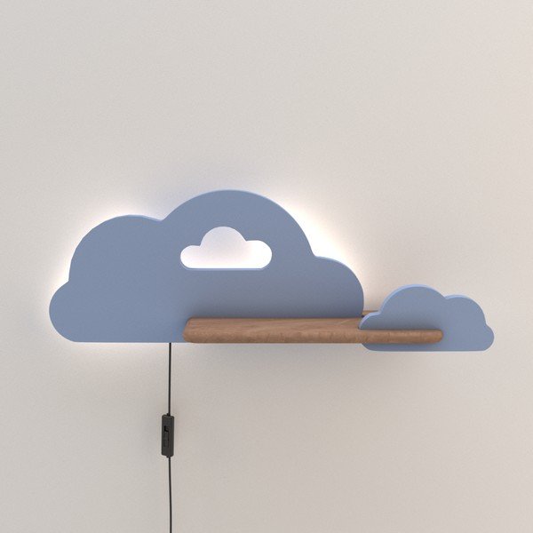 Бяло-синьо детско осветително тяло Cloud - Candellux Lighting-image-2