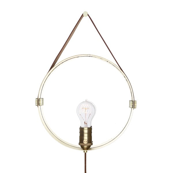 Кафява стенна лампа в месинг Globen Lighting Hangover - Globen Lighting