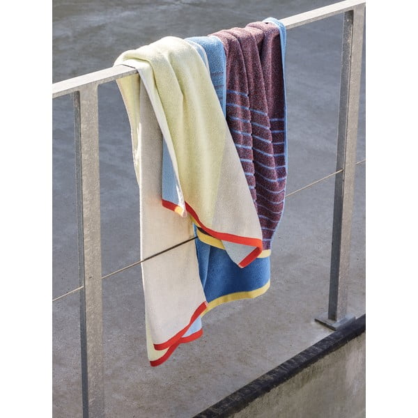 Синьо-лилава памучна кърпа за баня Dora, 70 x 140 cm - Hübsch-image-3