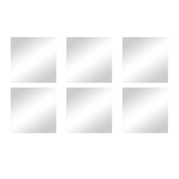 Стенни огледала в комплект от 6 бр. 10x10 cm – MSV