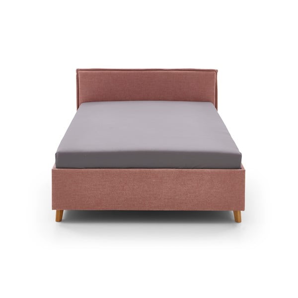 Розово тапицирано детско легло 120x200 cm с място за съхранение с включена подматрачна рамка Fun – Meise Möbel-image-3