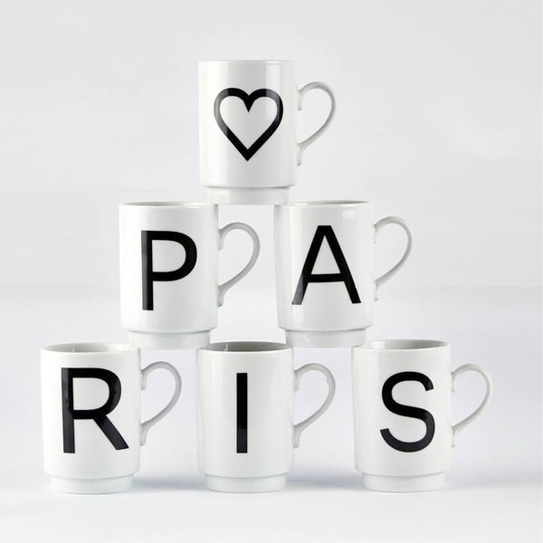 Порцеланова чаша за писма C, 250 ml - KJ Collection-image-2