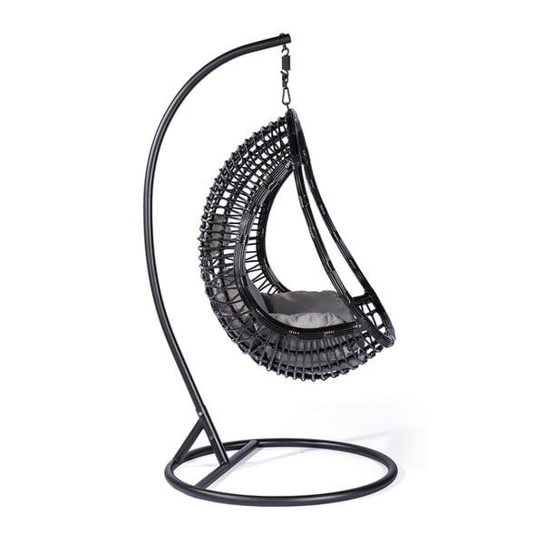 Тъмно сив висящ фотьойл от изкуствен ратан Tahiti - Bonami Selection-image-2