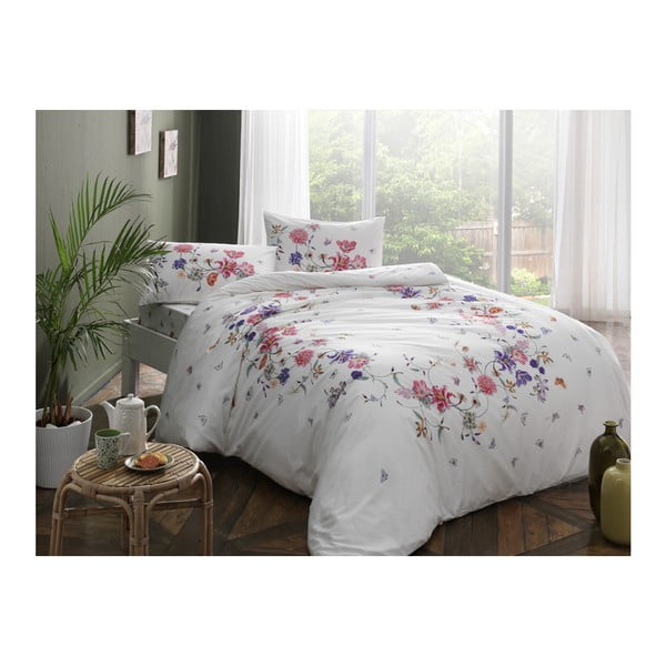 Памучно спално бельо с чаршаф за двойно легло Madonna V3 Pink, 200 x 220 cm - Unknown