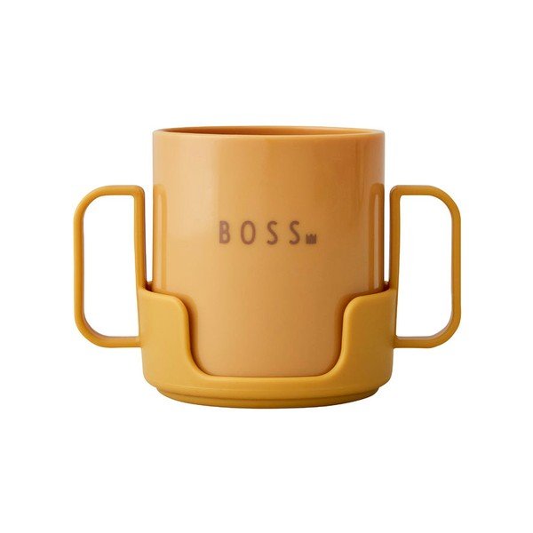 Горчичножълта детска чаша Boss Mini - Design Letters-image-4