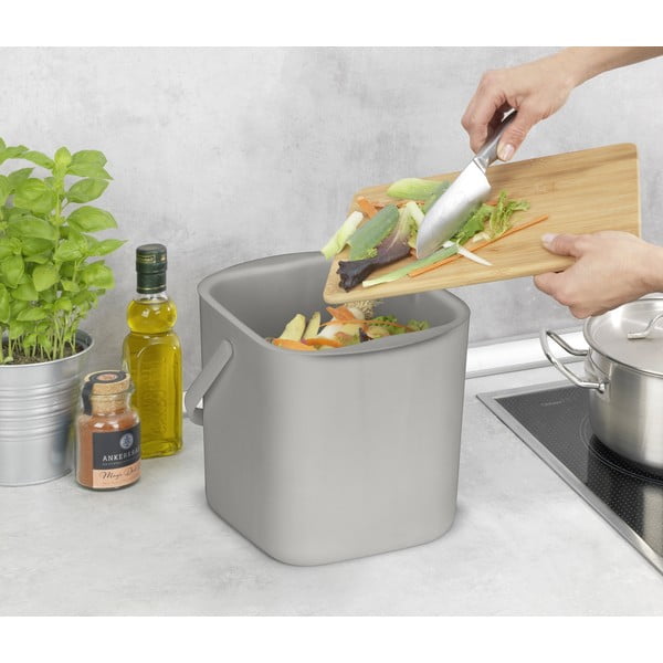 Светлосив контейнер за компостируеми отпадъци 3 l Conny – Wenko-image-2