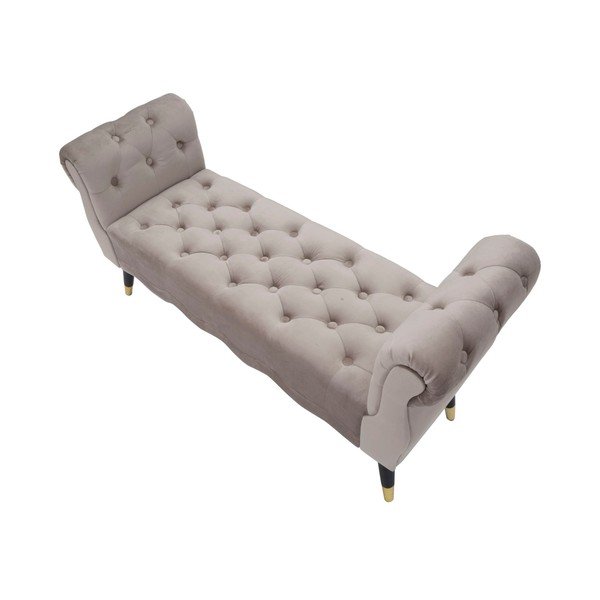 Кафяво-сива кадифена пейка Paris – Mauro Ferretti-image-3