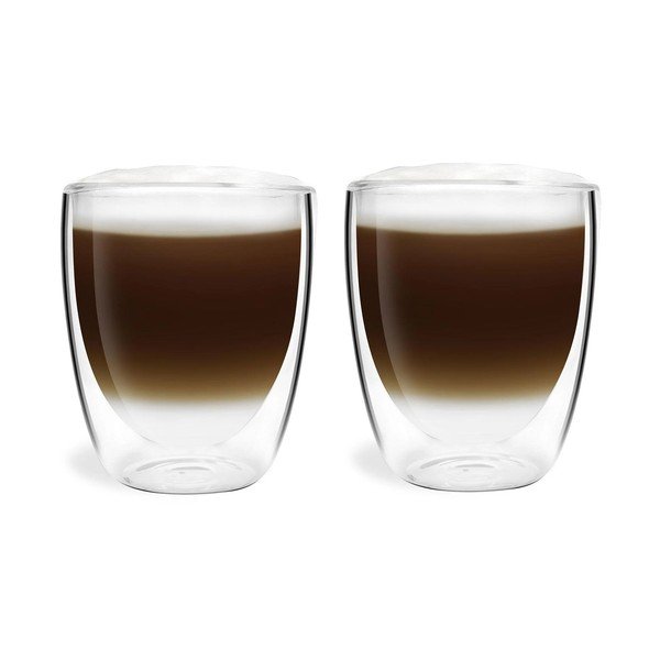 Стъклени чаши в комплект 2 бр. с двойни дъна/за лате 320 ml Amo – Vialli Design