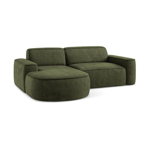 Зелен шенилов ъглов диван (ляв ъгъл) Omao – Makamii-image-4