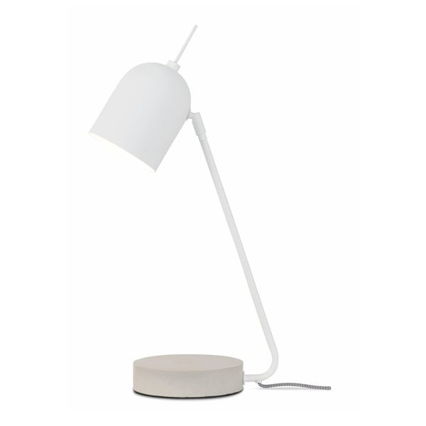 Бяла настолна лампа с бетонна основа Madrid - it's about RoMi
