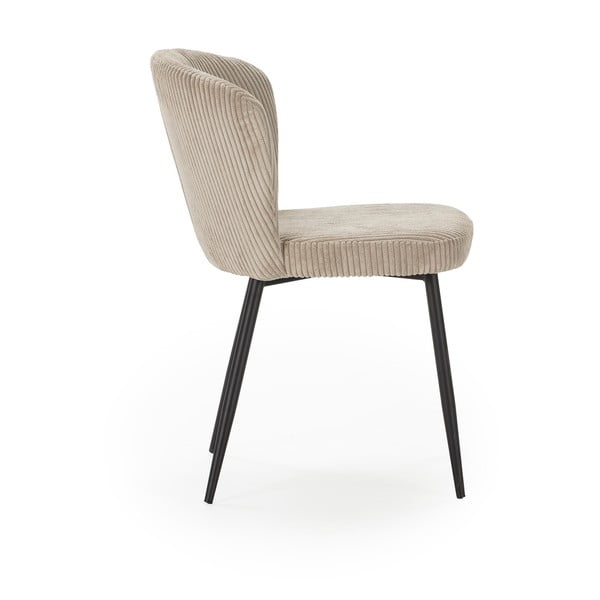 Бежови велурени трапезни столове в комплект 4 бр. Megan – Marckeric-image-3