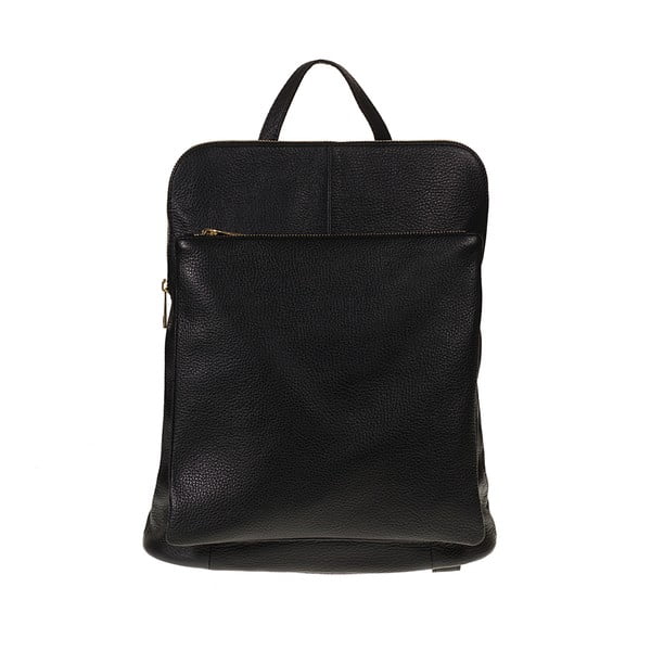 Černý kožený batoh Pitti Bags Bethany