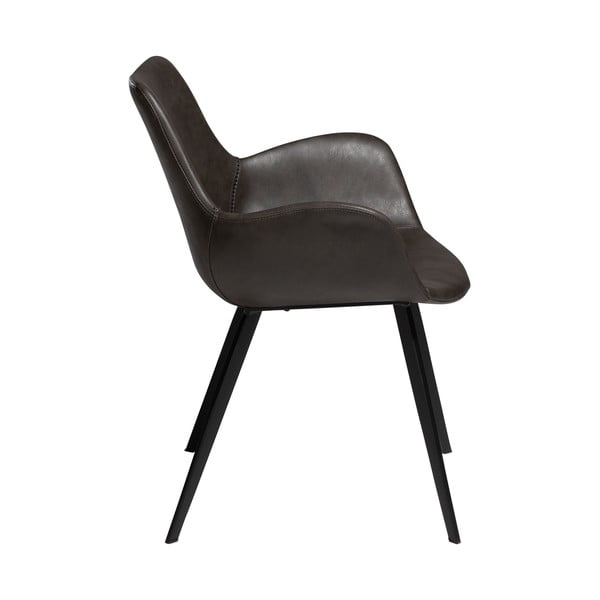 Тъмносив тапициран трапезен стол с подлакътници Hype – DAN-FORM Denmark-image-4