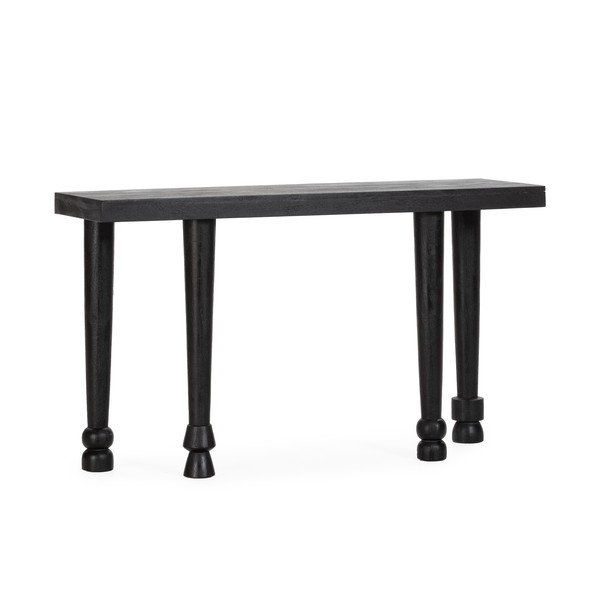 Черна конзолна маса от масивно манго 40x130 cm Inaya – MOME-image-2