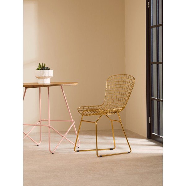 Метален трапезен стол в златист цвят District – Premier Housewares-image-1