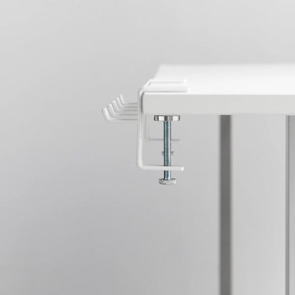 Регулируема стоманена кука в матово бял цвят Tower – YAMAZAKI-image-4