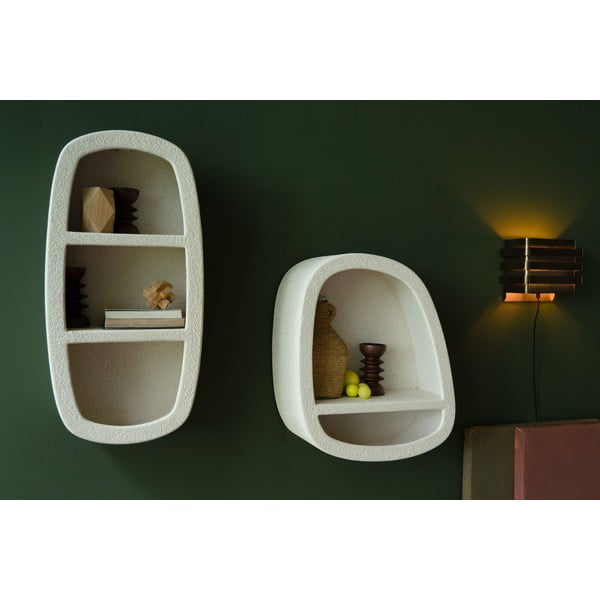 Кремав стенен рафт на няколко нива 23 cm Veda – Dutchbone-image-2