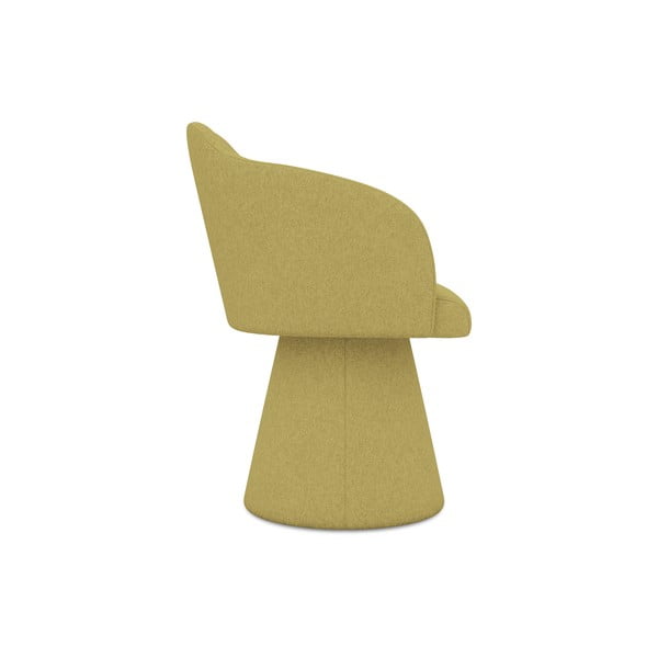 Жълт тапициран трапезен стол Kanoa – Makamii-image-3