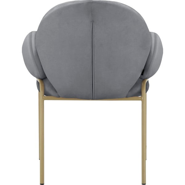 Сиви тапицирани трапезни столове в комплект с подлакътници 2 бр. Iwama – Støraa-image-4