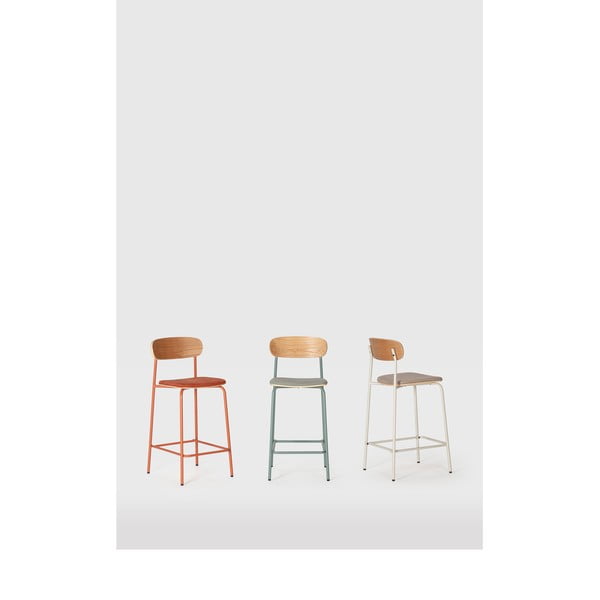 Бар столове в комплект от 2 броя в бежово-натурален цвят (височина на седалката 66 см) Adriana - Marckeric-image-1