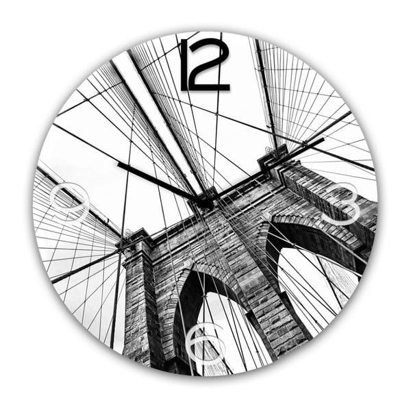Стенни часовници Glassclock Brooklyn, ⌀ 30 cm - Styler