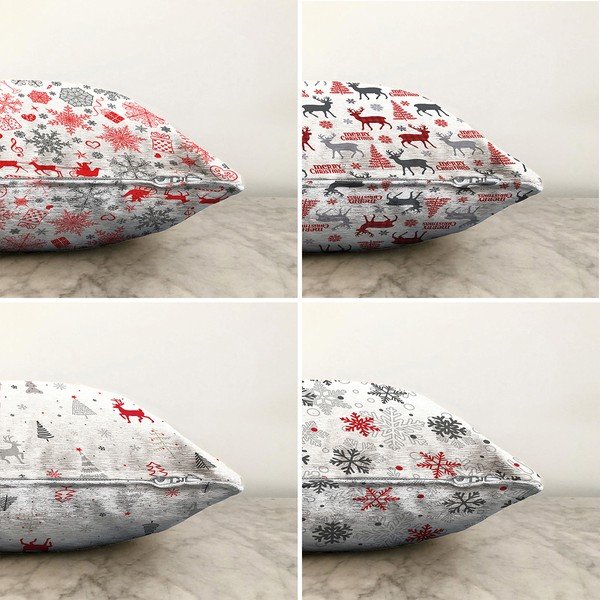 Комплект от 4 коледни калъфки от шенил Nordic Christmas, 55 x 55 cm - Minimalist Cushion Covers-image-1
