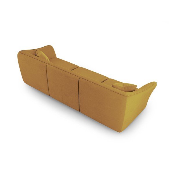 Диван от букле  в цвят горчица 292 cm Tokyo – Cosmopolitan Design-image-2