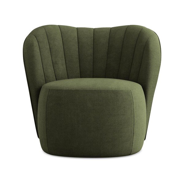 Зелено шенилово кресло Keloa – Makamii-image-1