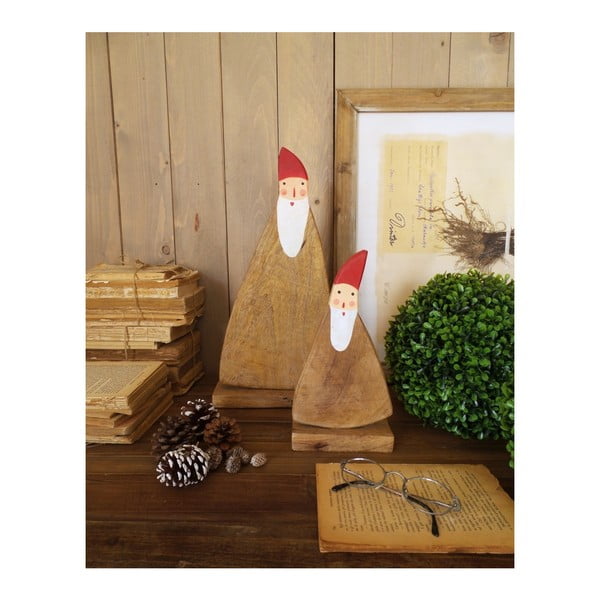 Комплект от 2 дървени декорации Дядо Коледа Lucille - Orchidea Milano