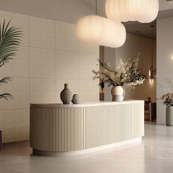 Текстилни акустични панели в комплект 2 бр. 60x60 cm Light Linen – Styler-image-1