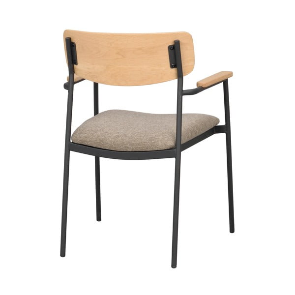 Трапезни столове в бежов и естествен цвят в комплект от 2 бр. Maymont – Rowico-image-4