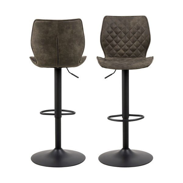 Тъмнозелени въртящи се бар столове в комплект от 2 броя 116 см Naomi - Actona-image-2