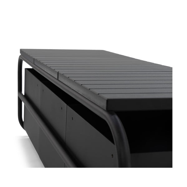 Черен метален шкаф за обувки Astoria - Spinder Design-image-1