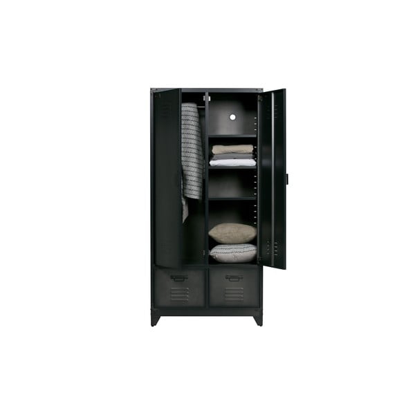 Черен метален гардероб 90x190 cm - vtwonen-image-3