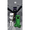 Сива памучна детска кърпа 70x140 cm Minecraft "Mob Attack" – Jerry Fabrics