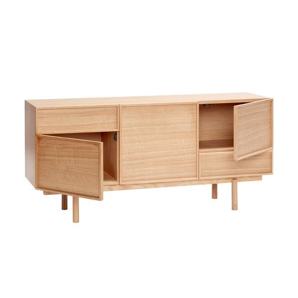 Нисък скрин от декор от дъб в естествен цвят 140x65 cm Cube – Hübsch-image-3