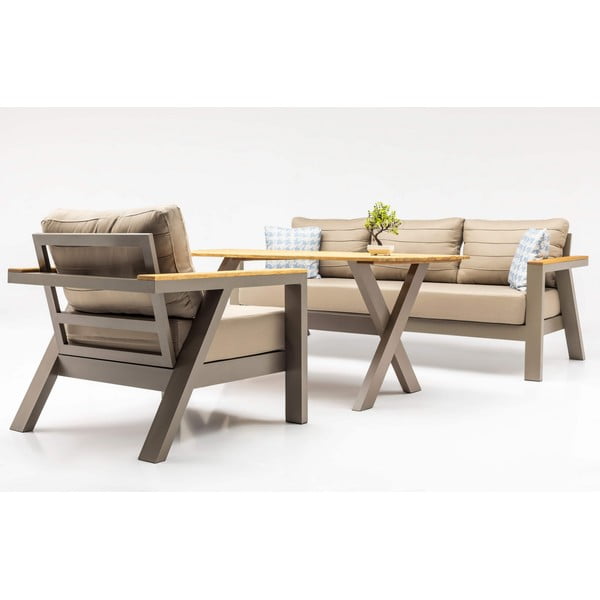 Бежов градински комплект   за 7 души Daisy – Floriane Garden-image-2