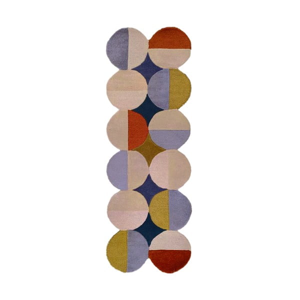 Ръчно изработена вълнена пътека 80x230 cm Mia Ellipse – Flair Rugs