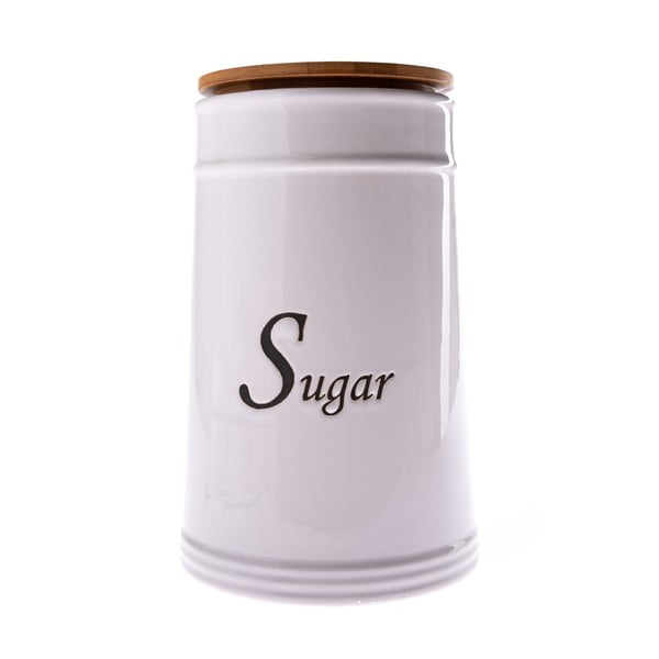 Бял керамичен буркан за захар , 2480 ml - Dakls